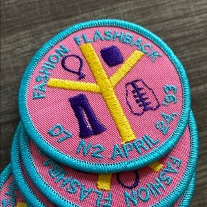 Vintage Pink and Blue Peace & Fashion Patches